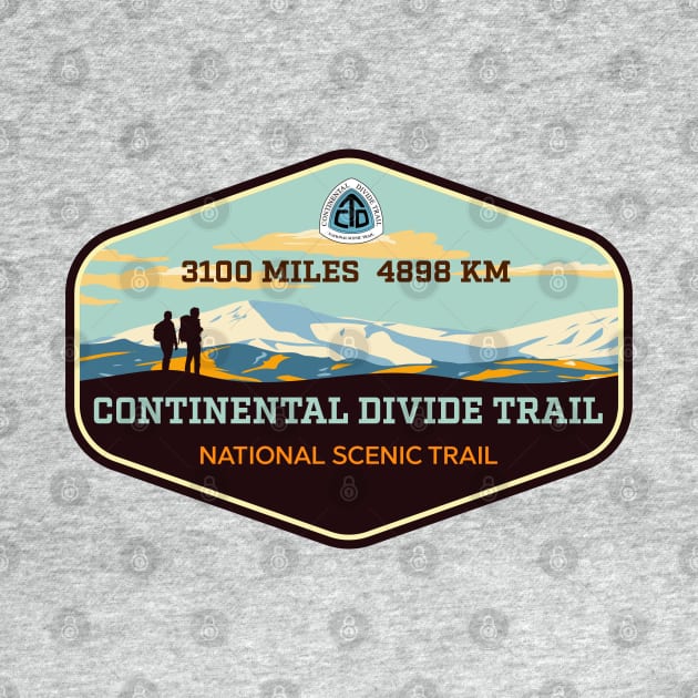 Continental Divide Trail - New Mexico Colorado Wyoming Idaho Montana - trail hiking badge by TGKelly